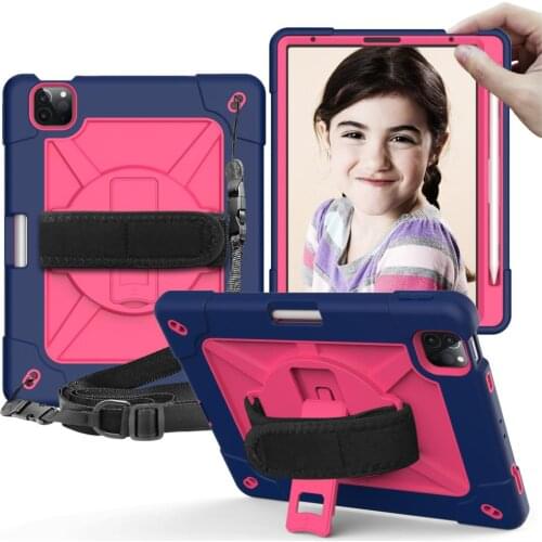 Case For iPad Air4 4th Air 4 10.9 2020 A2324 A2316 Generation with Screen Protective Film Heavy Duty Silicone Cover +Film Pen