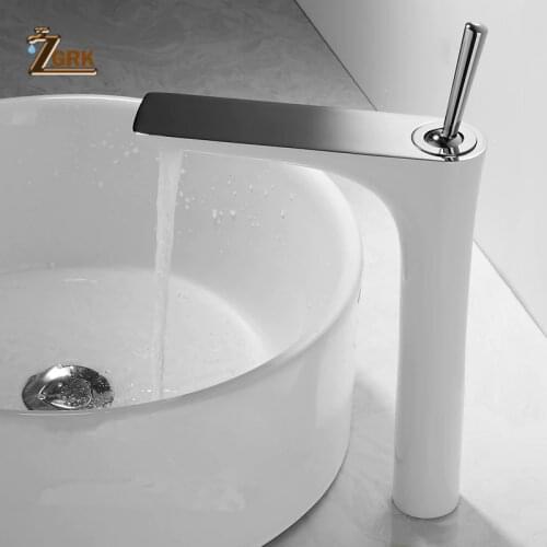 ZGRK Chrome Mixer Bathroom Sink Faucet Basin Faucet Brass Chrome Faucet Basin Mixer Tap Deck Mount Torneira Tap SLT149