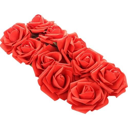 10pcs Artificial Rose Head Beauty PE Foam Fake Flowers For Party Valentines Day Wedding Home Decoration
