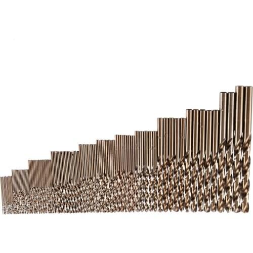 74pcs/Lot Cobalt Whole Ground Metal Reamer HSS 1-8mm Twist Drill Bits High Strength Drilling Tool for Steel Iron Aluminum Pipes