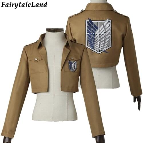 Attack on Titan Rival Ackerman Cosplay Jacket Halloween Shingeki no Kyojin Costume Fancy Dot Pixis Mikasa Rivaille Uniform