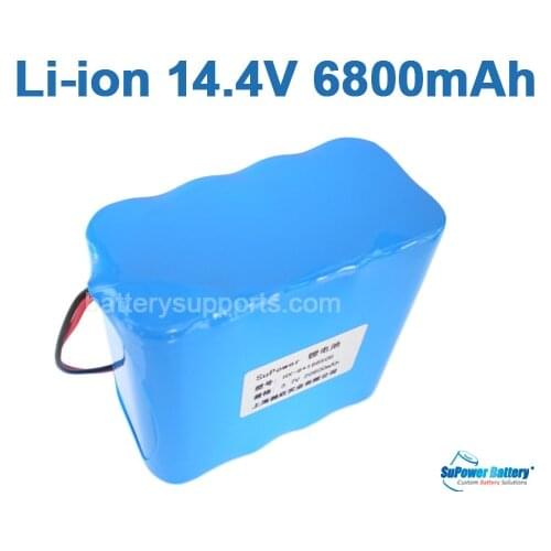 SuPower 14.4V 14.8V 16.8V 6800mAh Lithium Li-ion Rechargeable Battery Pack Max 5A with built-in protection circuit board PCB