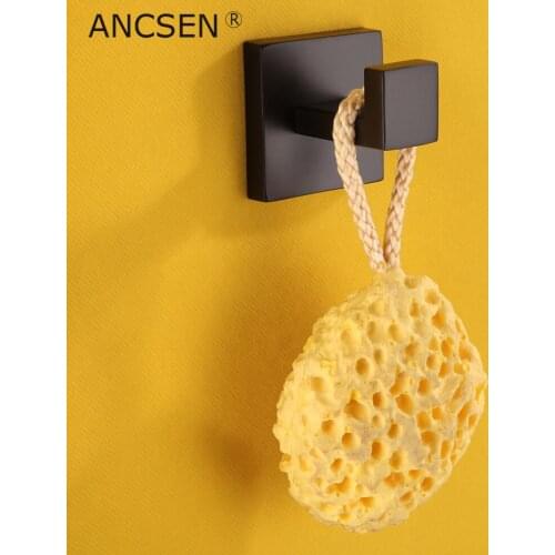 Matte Black Robe Hook Wall Hook Towel Hook for Bathroom Stainless Steel Coat Hook Rustproof Hook Hanger for Kitchen Hardware