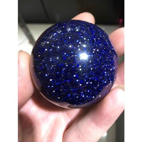 Natural gemstones 40-50mm blue sand stone sand spheroidal chakra crystal reiki treatment sculpture crafts minerals