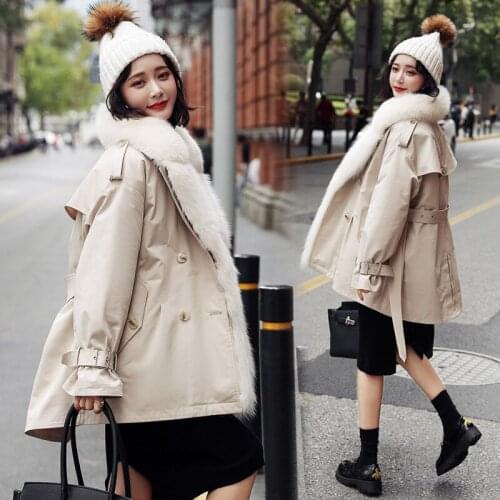 New Style Winter Down Jackets Parkas Womens Fox Fur Collar Down Coats Woman Removable Liner Duck Down Jacket Female Warm Jackets