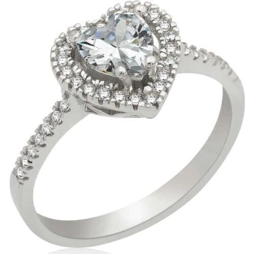 Original silver , Hearted ,Ring, Good Quality and AffordablHearted ,Rings Types