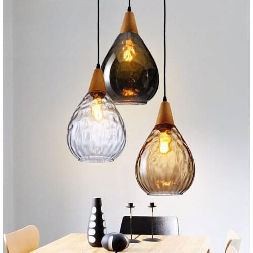 Nordic Modern Single Head Glass Pendant Light Dining Room Bar Restaurant Hanging Lighting Kitchen Chandelier kitchen chandelier