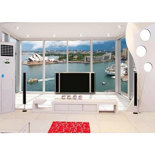 Custom 3d wallpaper Beautiful balcony views of the Sydney Opera House custom 3d photo wallpaper 3d wallpaper for room