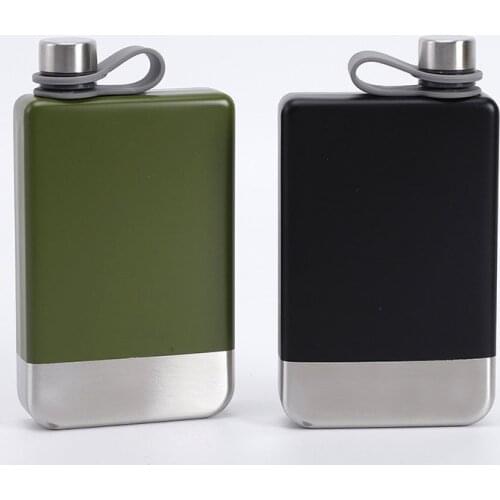 9oz Portable 304 food grade SS Flagon Whiskey Vodka Wine Pot Hip Flask Set Alcohol Drinking pocket Bottle outdoor camping