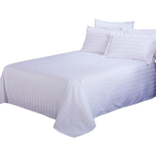 Home Hotel Bed Sheet White Flat Sheet Bedspread Couvre Drap de Lit Bedding Sheet Bed Cover Home textile 1.2/1.5 /1.8m Bed Sheet