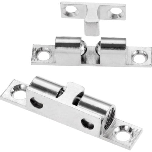 42mm/50mm/60mm/70mm Silver Touch Beads Lock Door Spring Clip Cabinet Door Catches Silver Double Ball Catch Cabinet Door Latch