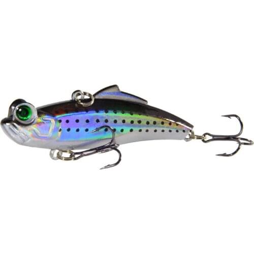 1PCS VIB Fish Lures Fishing Minnow Crankbait 3D Eyes 6.5cm/12g Artificial Hard Bait Wobbler Jig Sinking Winter fishing tackle