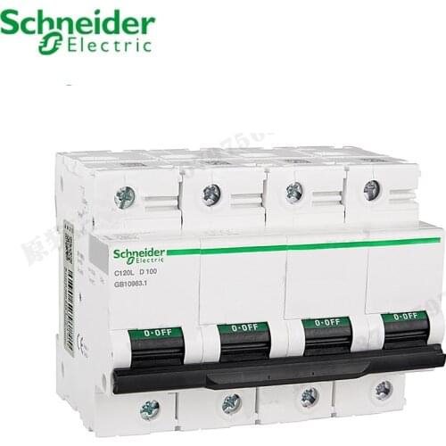 Schneider electric High power Circuit Breaker C120L 4p D type A 63A 80A 100A 125A 15kA A9N19839/47/55/63