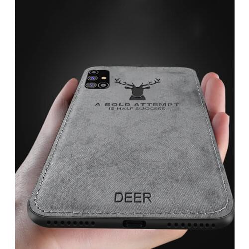 Cloth Case for Samsung Galaxy M51 M31S M31 M21 M11 A01 A31 A41 A51 A71 A21S A11 Deer Cover A52 A72 A12 M12 M42 M32 A22 A32 5G