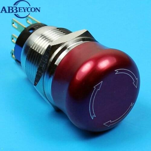 TY 2219S2 22mm CE ROHS 1NO1NC RED new style waterproof emergency stop push button switch