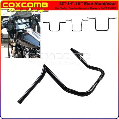 12" Tall APE Hanger Handlebar Dimpled 37" Wide Handle Bars for Harley Touring Ultra Glide Street / Electra Road Batwing Fairing