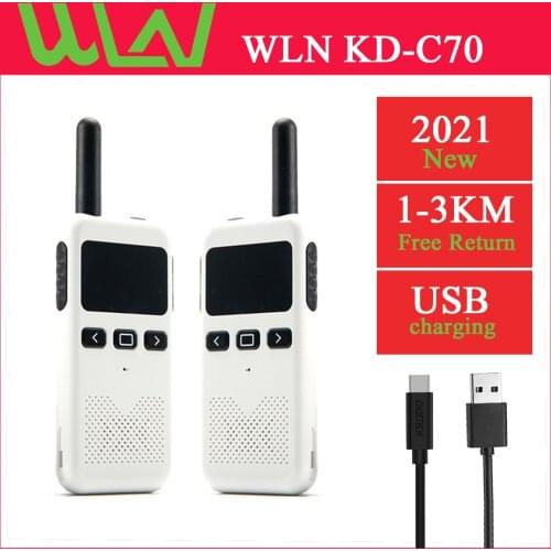 WLN di KD-C70 UHF Mini Palmare citofono Walkie Talkie di Scansione CTCSS DCS KSM3 Due radio ricetrasmittenti