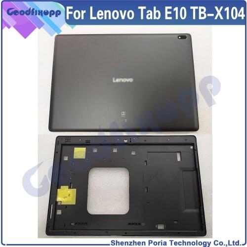 For Lenovo Tab E10 TB-X104 Front Frame Battery Back Cover Rear Case Cover Middle Frame Rear Lid Parts Replacement