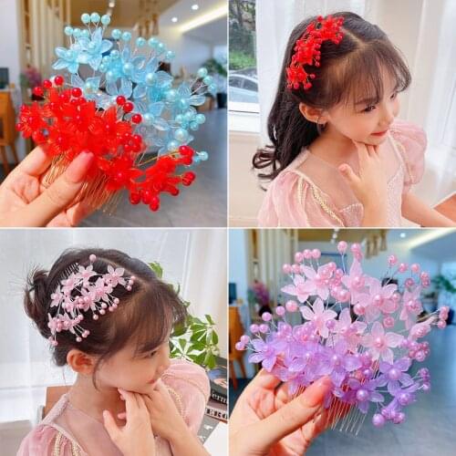 HigoodPrincess girl ancient super girls lovely fairy combs children press hairpin bang clip broken hair headwear hair girl