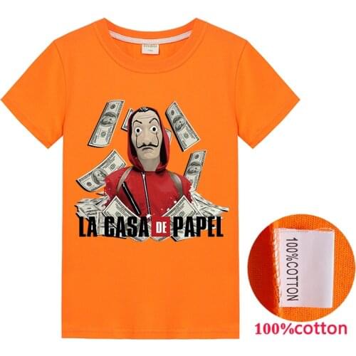 Camisetas Mujer Baby T Shirts Boys Best Friend Tops La Casa De Papel Money Heist TV Kids Tshirts House of Paper Ropa Bebe Verano