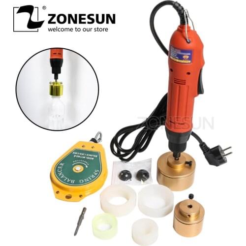 ZONESUN Upgrade Plastic Bottle Capper Portable Electric Capping Machine Cap Screwing Machine For Alcohol Hydrogen Peroxide