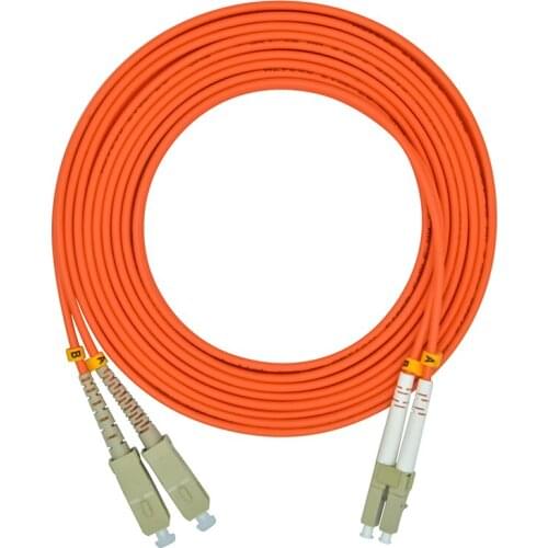 10Meters Optical Fiber Jumper Patch Cord Cable,LC/PC-SC/PC,3.0mm Diameter,OM1 Multimode 62.5/125,Duplex,LC to SC
