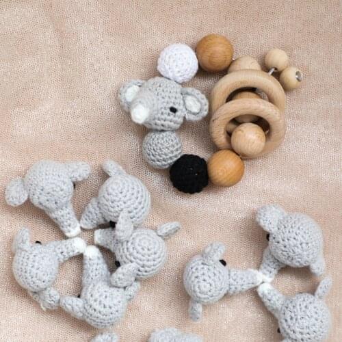 Lets make 10pc Elephant Amigurumi Beads DIY Baby Pacifier Clips Accessories Cartoon Animals Teething Toys Baby Teethers Patent