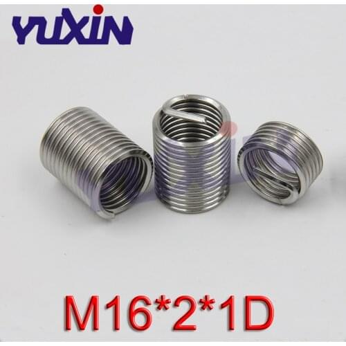 20Pcs M16*2*1D Screw Thread Insert A2 Stainless Steel 304 Fasteners Repair Tools Kit Coiled Wire Helical Screw Sleeve Set