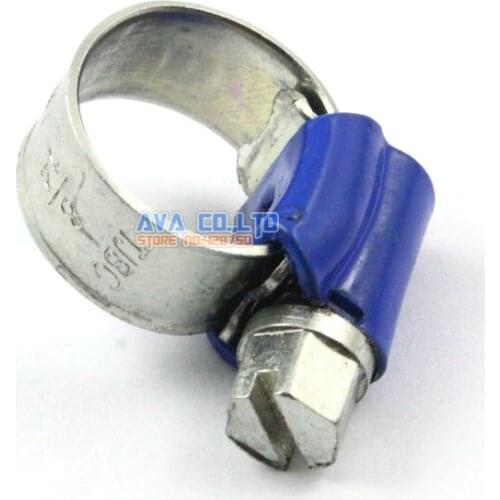 20 Pieces 8-14mm Carbon Steel Hose Clamp Worm Gear Hose Pipe Fitting Clamp