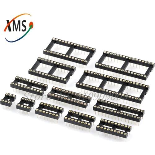 200PCS Round Hole IC socket Connector DIP 6 8 14 16 18 20 24 28 40 pin Sockets DIP6 DIP8 DIP14 DIP16 DIP18 DIP20 DIP28 DIP40