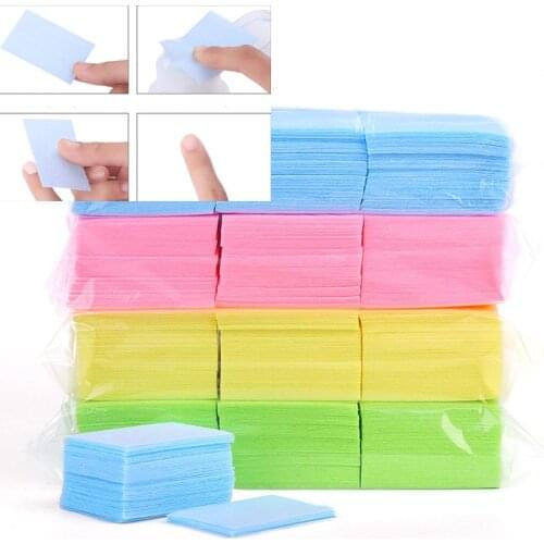 2021 Hot Sale Colorful Lint-Free Wipes Napkins Nail Polish Remover Gel Nail Wipes Nail Cutton Pads Manicure Pedicure Gel Tools