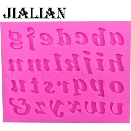 28 English letters form molde de silicone chocolate Party cake decorating tools DIY cookies fondant silicone mold T0181