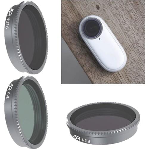 3 Pieces Optical Lens Filters CPL+ND8+ND16 fits for Insta360 GO 2 Camera, Thread Tightening Installation