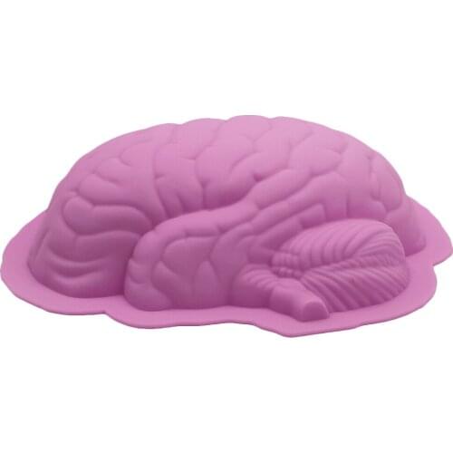 3D Silicone Cake Mold Brain Shape Baking Pan Halloween Cake Pudding Jello Dessert Mould Kitchen Baking Tools