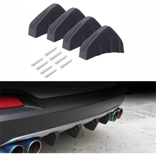 4pcs Universal Car Rear Bumper Cast Shark Spoiler for Volkswagen vw POLO Tiguan Passat Golf EOS Scirocco Jetta Bora Lavida Touar