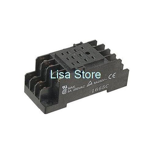 AC 250V 15A DIN Rail 11 Pin Blade Power Relay Base Socket for MY3NJ H3Y-2