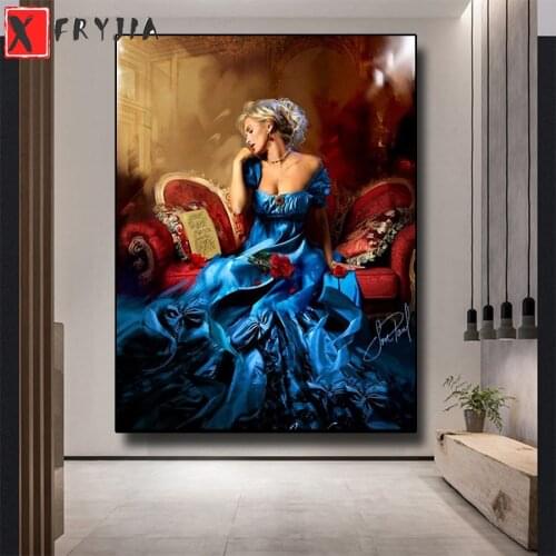 Diamond Painting Sexy glamour woman 5d Diamond Embroidery Full Display Diamond Mosaic Cross Stitch Rhinestone Decoration