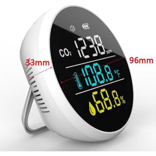 Air Quality Monitor Analyzer Meter Temp and Humidity Sensor USB Rechargable