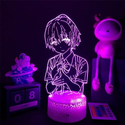 3D Anime Lamp A Silent Voice Nightlight Shouko Nishimiya Figure Bedside Lamp for Bedroom Decorative Kids Birthday Gift