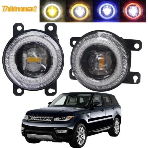 2 X Car Fog Light Assembly LED Lens Angel Eye Daytime Running Lamp 30W 8000LM 12V For Land Rover Range Rover Sport LS 2006-2013