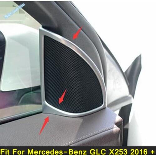 Lapetus Car Styling Front Pillar A Tweeter Speaker Audio Frame Cover Trim 2 Pcs For Mercedes-Benz GLC X253 2016 - 2021 Accessory