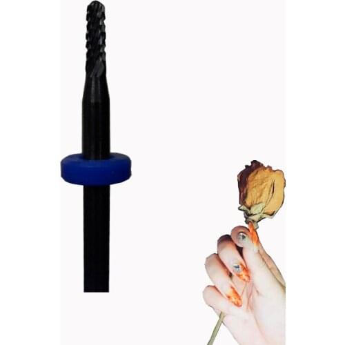 Black Ceramic Nail Drill Bit - Round Bit - Medium