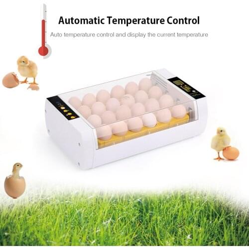 Digital Egg Incubator 24 Eggs Auto Temperature Control Egg Turning Automatic Poultry Hatcher for Chickens Ducks Quail Birds