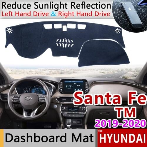 For Hyundai Santa Fe 2019 2020 TM Anti-Slip Mat Dashboard Cover Pad Sunshade Dashmat Protect Carpet Anti-UV Dash Car Accessories
