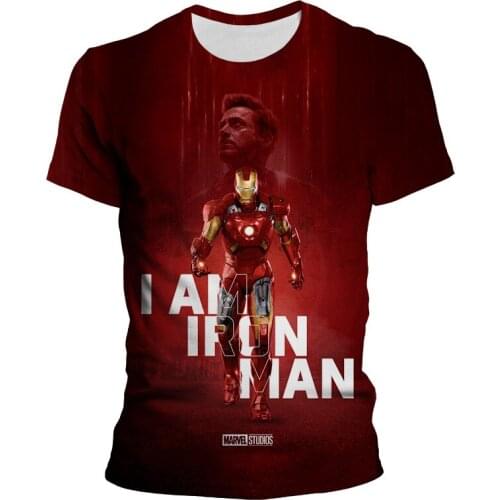 Marvel Iron Man 3D Print Oversized Men T Shirt Fashion Summer Casual Boy Girl Kids T-shirts Short Sleeve Harajuku Women Clothing