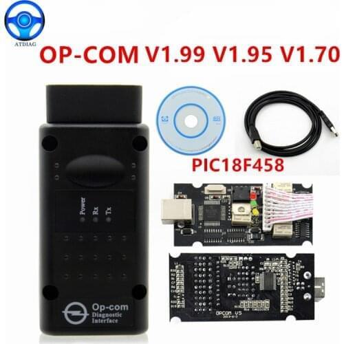 Hot OPCOM V1.99 firmware V1.70 1.78 1.95 opcom 1.99 A quality OP-COM 1.70 For Op-el Diagnostic-tool OP COM with PIC18F458 FTDI
