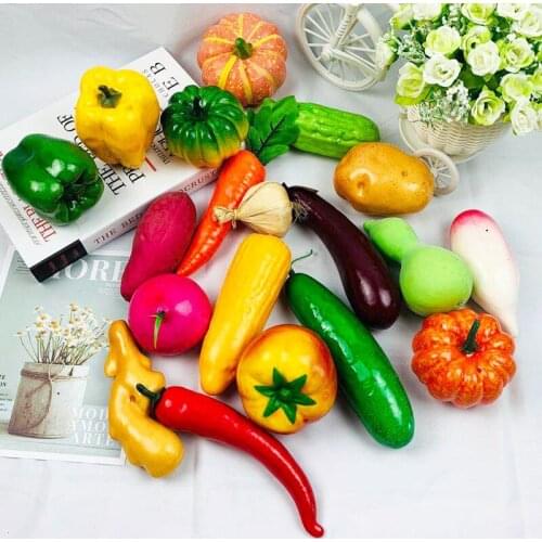 1Pcs Artificial Vegetables Simulation Food Plastic PE Foam Fake Chili Pepper Potato Photography Prop Christmas Home Garden Decor