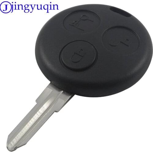 Jingyuqin 50pieces/lot FOR BENZ SMART CAR CITY ROADSTER FORTWO Styling 3 Buttons Remote Case Car Key Cover