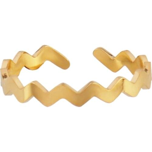 Stainless Steel Ring For Women Statement Ring Womens Punk Open Finger Gold Color Geometry Rings Jewelry Gift