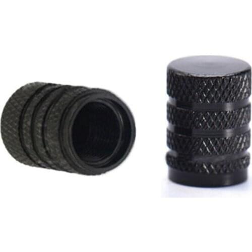 Stems Valve Cap Truck Wheel Tyre 0.63*0.39inch 1.6*1cm Aluminium Black